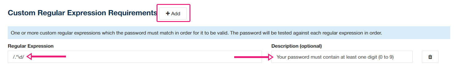 use a regular expression to add more password rules in concrete5