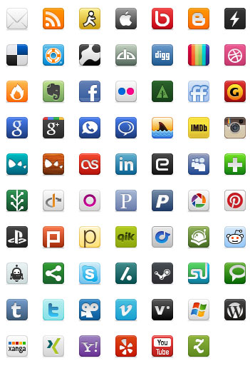 All Social Icons Reloaded icons